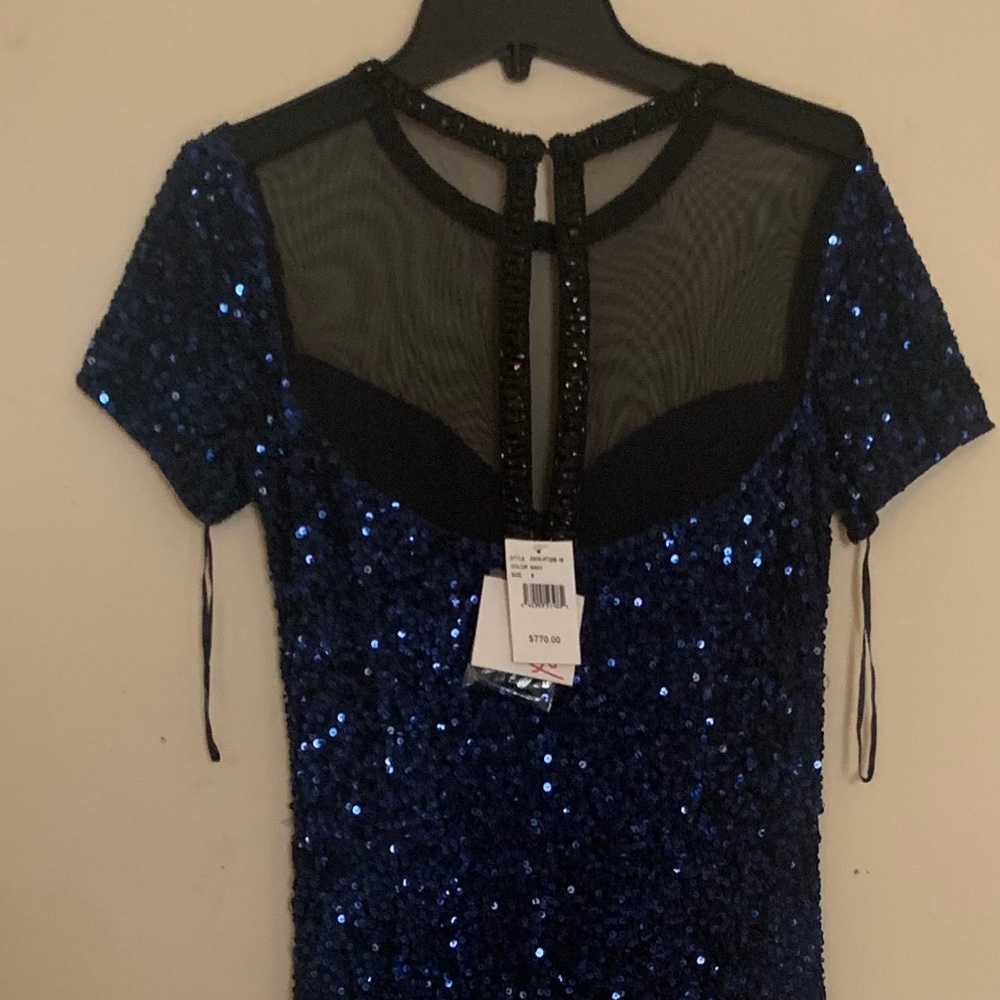 Pamella Rolland navy sequin dress
